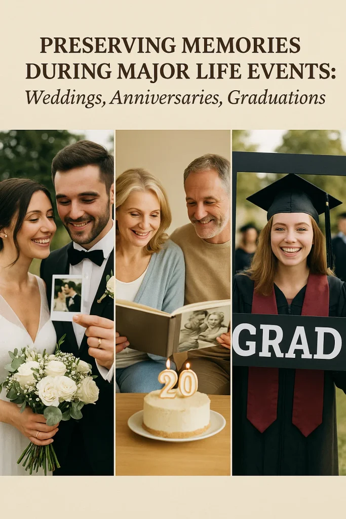 Preserving Memories During Major Life Events: Weddings, Anniversaries, Graduations